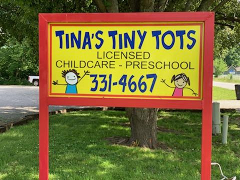 Tina's Tiny Tots Sign